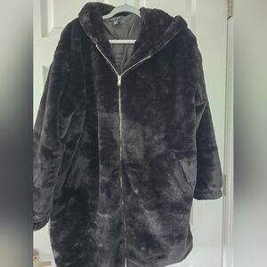 NWT Black fur Jacket size L